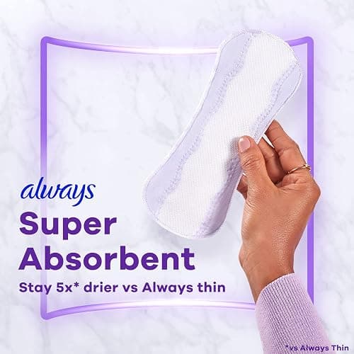 Always Panty Liners for Women Anti-Bunch Xtra Protection Daily Liners, Long, Unscented, 108 Count thumbnail 3