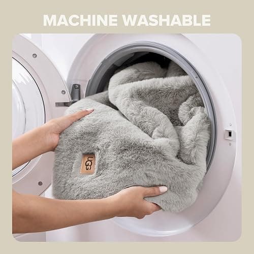UGG Euphoria Plush Fur - Reversible Throw Blanket, Seal thumbnail 7