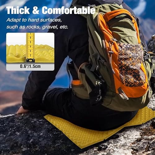 REDCAMP Foam Hiking Seat Pad, Foldable Z Ultralight Sitting Pad for Camping Backpacking Stadium Outdoor, Green/Blue/Khaki/Yellow/Black thumbnail 8