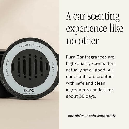 Pura Car Scent Refill - Fragrance for Pura Car Diffuser - Clean & Safe Luxury Diffuser Scent - Long-Lasting Fragrance for 30 Days of Aroma - Fresh Sea Salt thumbnail 3