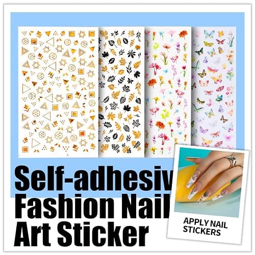 Teenitor Nail Art Kit with Nail Glitter, Nail Art Brushes & Nail Sticker for Gel Nails Art, Nail Gems Nail Accessories Tool for Teenage Girls, Nail Art Pens Nail Dotting Tool for Beginners thumbnail 3