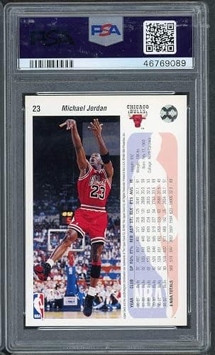 Michael Jordan 1992 Upper Deck Basketball Card #23 Graded PSA 9 (Cert #46769089) thumbnail 2