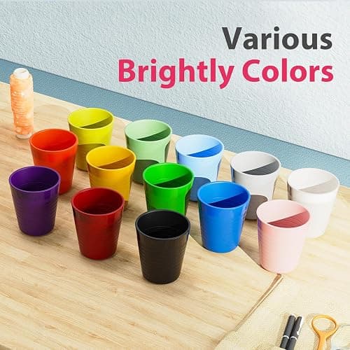 Muulaii Set of 12 Kids Plastic Cups- 8 oz Children Drinking Cups Reusable Unbreakable Plastic Stackable Water Tumblers for Kids & Toddlers Bright Colored- Dishwasher and Microwave Safe thumbnail 4