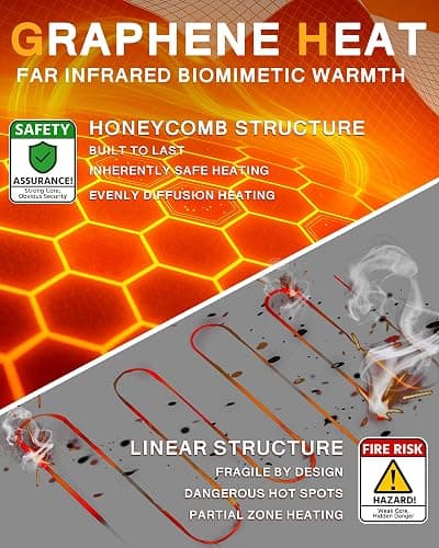 Wulcea Graphene Heated Jacket For Women 12V 18400mAh Fast Charge Large Capacity Battery thumbnail 2