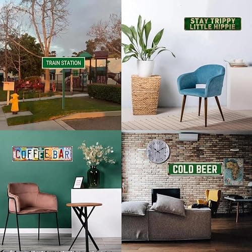 Vintage Metal Pinche Way Street Sign - 4''x16''in Wall Art Decoration - Retro Tin Ben Dover Lane Room Home Bar Pub Cafe Decor Signs thumbnail 7