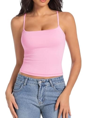 Abonlen Women's Sleeveless Adjustable Spaghetti Strap Tank Top - Image 1
