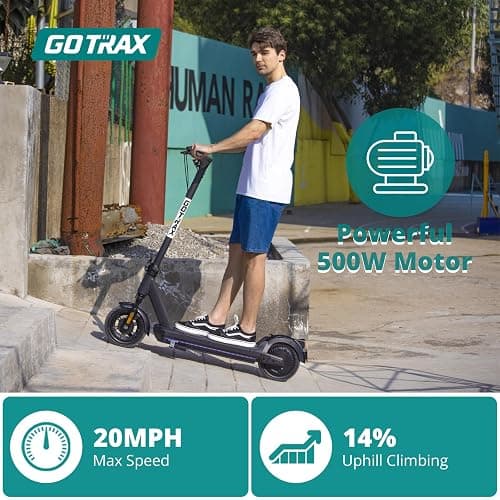 Gotrax ECLIPSE Electric Scooter for Adults, 10" Solid Tire, Max 28 Mile Range, 500w Motor up to 20Mph w/Electric Code Lock, High-Strength Aluminum Body & Long Battery Life, Foldable Commuting EScooter thumbnail 7