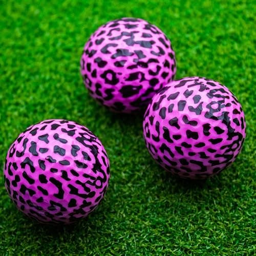 GBM Pink Leopard Print Novelty Golf Balls – Full Leopard Print Color Golf Balls for Gifts, Tournaments, League Events & Collectors, Ladies Golf Accessories, 1 Dozen thumbnail 2