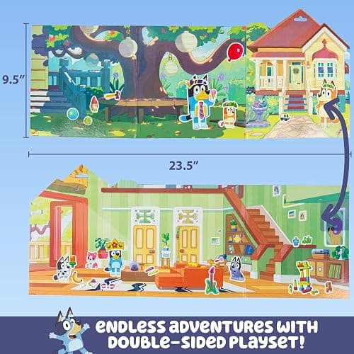 Horizon Group USA Bluey Sticker Playset, 2 Sticker Play Scenes, 35+ Reusable Puffy Bluey Repositionable Stickers for Kids, Perfect for Travel, Screen-Free Fun thumbnail 2