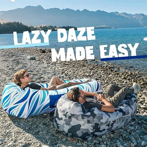 AlphaBeing Inflatable Lounger Beach Chair Accessories, Air Sofa Hammock Inflatable Couch for Camping Backyard Lakeside with Compression Sacks, Ideal Outdoor Gifts for Adults thumbnail 6