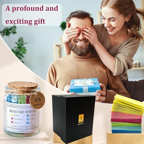 Read Me When Bible Verse Prayer Jar with Prayer Cards, Daily Scripture for Emotions, Hope and Encouragement, Christian Gifts for Women, Mom Birthday, Christmas, Graduation and Teen Gifts thumbnail 6