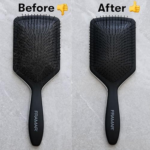 FRAMAR Premium Hair Brush Cleaner Tool – Hairbrush Cleaner Tool, Brush Cleaner Tool for All Types, Comb Cleaner – 2 in 1 Design Removes Hair & Build up Instantly – Pink thumbnail 5