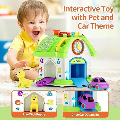 Talkfun Montessori Toy for 1 Year Old Girl Boy Gifts, Musical Baby Toy 9-12-18 Month, Bilingual Educational Toddler Toy Age 1-2, First Birthday Gift for 1 Year Old Girl Boy (Green) thumbnail 3