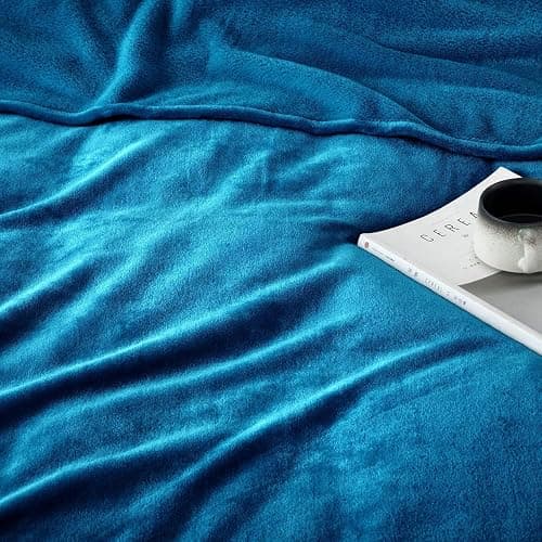 IR Imperial Rooms Fleece Blanket - Super Soft Fluffy Throw Blanket for Sofa and Bed - Warm and Cozy Lightweight 400 GSM Microfiber Bed Throws Blankets, 50x60 Inches (Throw/Travel, Teal) thumbnail 5