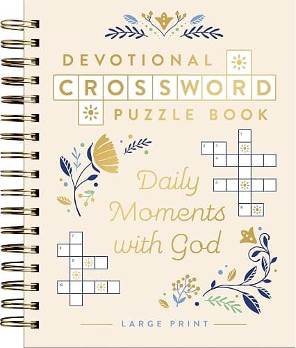 Devotional Crossword Puzzle Book: Daily Moments with God (Large Print) - Image 1