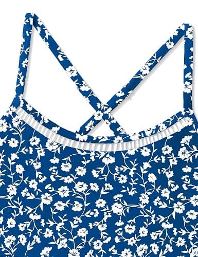 TyeSmo Girls Swimsuit Two Piece Cross Back Bikini Cutout Bathing Suit for Girls Adjustable Straps Swimwear 9-16Y thumbnail 7