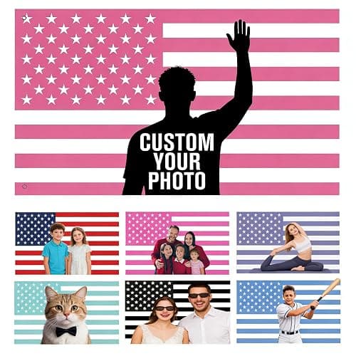 Custom American Flag 3x5 Ft Outdoor Flags & Banners | Custom Flag with Picture, Personalized Image Text Customize Design for Bedroom Garden Outdoor Decor - Image 1