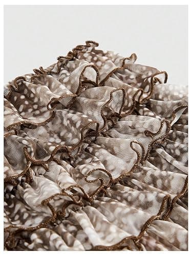 SweatyRocks Women's Animal Print Ruffle Shorts Layered Bow Low Rise Bloomers Shorts thumbnail 4