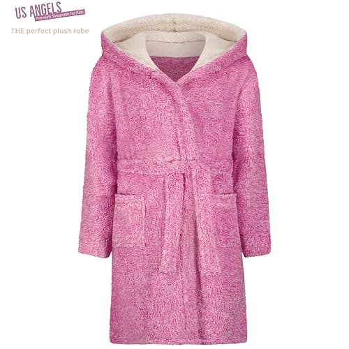 US Angels Plush Robe For Girls- Plush Winter PJ Robe With Pockets, Hoodie & Belt- Ultra-Soft Bathrobe thumbnail 2