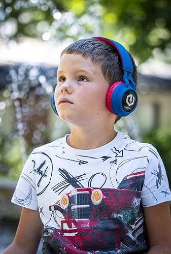 Headphones for Kids, PowerLocus Bluetooth Headphones, Kid Headphone Over-Ear with LED Lights, Foldable Headphones with Microphone,Volume Limited, Wireless and Wired Headphone for Phones,Tablets,PC,TV thumbnail 5