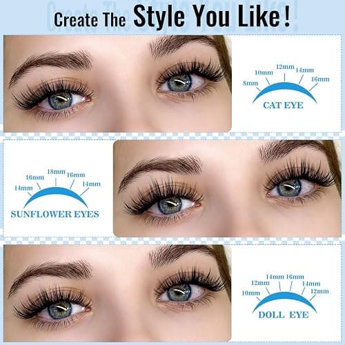 KEVKEV Lash Clusters 144 Pcs Eyelash Clusters Wispy Natural Cluster Eyelash Extension Thin Band & Soft Mix Length Lashes DIY Lash Extensions at Home Easy to Apply(Cloudy,8-18mix) thumbnail 6