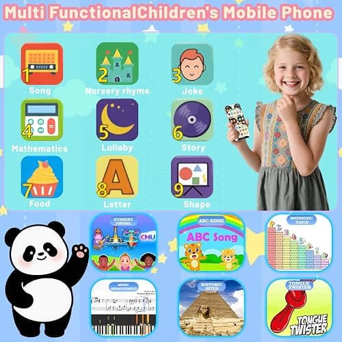 Kids Phone with 10,000+ Educational Content, Rechargeable Toddler Learning Phone with Music & Sounds, Pretend Play Cell Phone for Boys & Girls Ages, Best Gift for Toddler Toys thumbnail 4