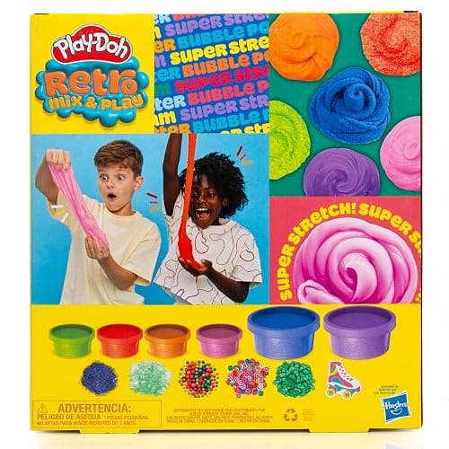 Play-Doh Retro Mix & Play Scented Slime for Kids, 6-Pack Variety, Cloud, Butter, Foam, Super Stretch, (Blue Raspberry, Grape, Watermelon, Orange, Strawberry, Cherry) Popular Toys, Gifts & Party Favors thumbnail 9