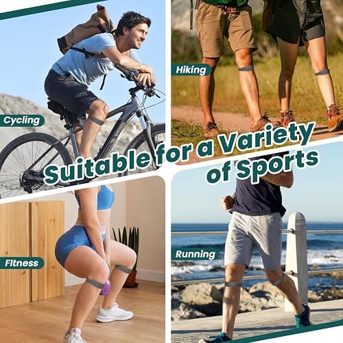 Aolabela 2PCS Patellar Tendon Knee Strap Knee Band for Knee Pain Relief Patella Knee Band for Basketball Running Sports Breathable Patellar Tendon Support Strap thumbnail 7