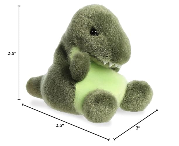 Aurora® Adorable Palm Pals™ Tyranno Rex™ Stuffed Animal - Fun Collectible Plush for Kids and Adult Collectors - Perfect for Decorating Rooms and Birthday Gifts - Green 3.5 Inches thumbnail 2