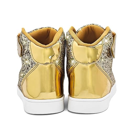 Wooowyet Glitter Shoes Kids High Top Sneakers for Boys Girls Gift Party Birthday Christmas Halloween thumbnail 5