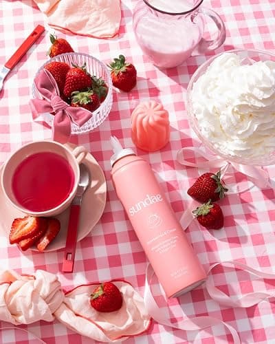 sundae Whipped Shower Foam Strawberries & Cream Foaming Body Wash 8.9 fl oz, 265ml thumbnail 4