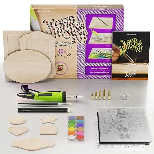 Craft Culture Beginners Wood Burning Kit for Kids, Teenage Boys & Girls - Christmas Gifts for Boy & Girl - Craft Projects Birthday Gift Idea for Children Teen Woodburning DIY Hobby Kits Art Activities thumbnail 8