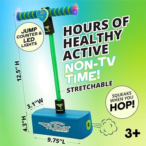 Flybar My First Foam Pogo Jumper for Kids Fun and Safe Pogo Stick for Toddlers, Durable Foam and Bungee Jumper for Ages 3 and up, Supports up to 250lbs thumbnail 4
