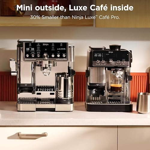 Ninja Luxe Café Mini, Espresso Machine & Drip Coffee, Stainless, ES301 | Built-in Burr Grinder, Precision Scale & Manual Steam Wand, Lattes, Cappuccinos & More thumbnail 2