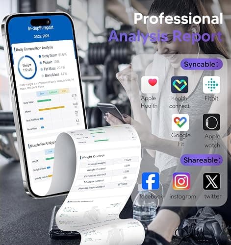 GE Smart Scale for Body Weight: 8-Electrode Digital Bathroom Scale for Weight Fat BMI Muscle Mass Full Body Composition Analyzer 27 Measurements Bluetooth Highly Accurate Weighing Machine, 400 lbs thumbnail 6