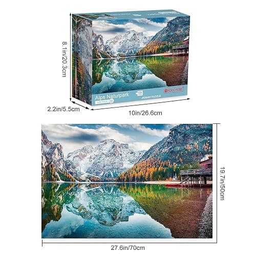 Rocorose 1000 Piece Jigsaw Puzzle Autumn of Italian Alps Naturpark Floor Puzzle for Kids Adult thumbnail 2