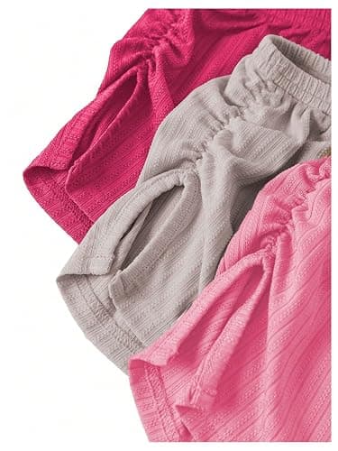 SHENHE Women's 3 Pack Soft Pajama Shorts Elastic Waist Solid Lounge Shorts Sleepwear thumbnail 4