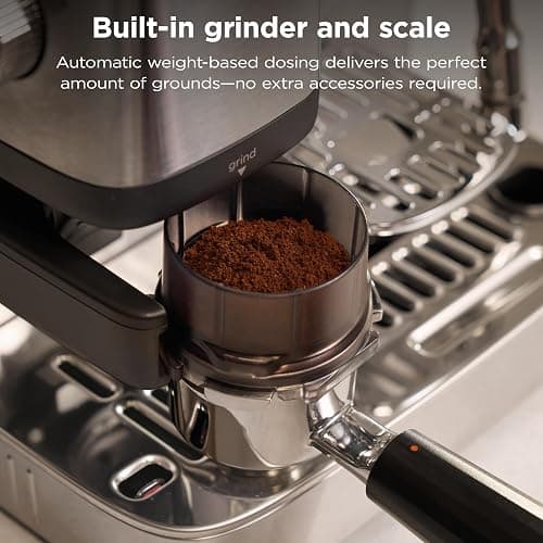 Ninja Luxe Café Mini Plus with AutoFroth, Espresso & Drip, Stainless, ES351 | Built-in Burr Grinder, Precision Scale & Hands-Free Auto Frothing, Lattes, Cappuccinos & More thumbnail 7