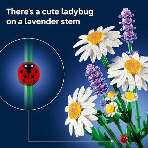LEGO Botanicals Daisies 11508 | Building Toys for Girls & Boys, Ages 9+, Artificial Flowers Craft Kit, Home Décor & Display, 133 Pieces, Gift for Kids thumbnail 5