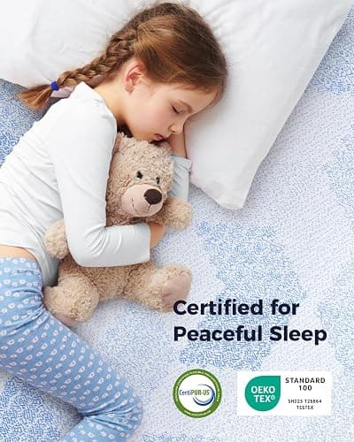 PERLECARE 3 Inch Twin XL Medium-Firm Memory Foam Mattress Topper, CertiPUR-US®, Cooling Bamboo Cover, Removable&Washable, Oeko-Tex Certified thumbnail 6