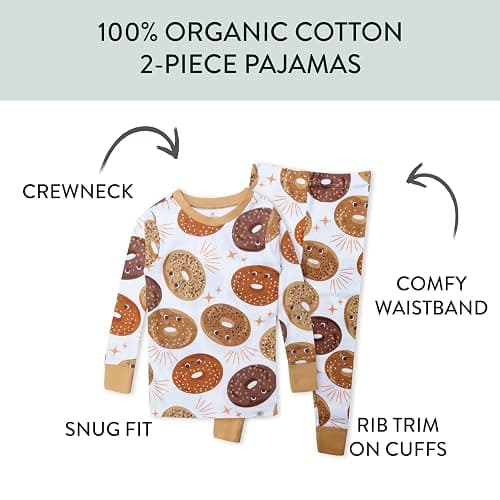 HonestBaby baby-boys 2-piece Pajamas Sleepwear Pjs 100% Organic Cotton for Baby, Toddler, Kids, Boy thumbnail 2