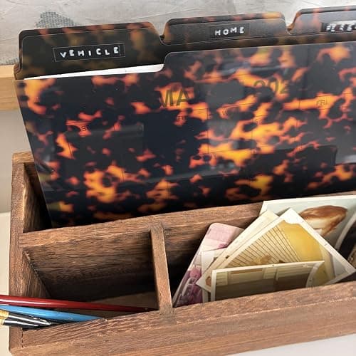 kate spade new york Set of 6 File Folders, Tortoise Shell | Pack of Standard Size Plastic, Durable, Thick Document Organizers with Tabs for Cute Office Decor and Organization thumbnail 4