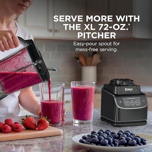 Ninja UltraCrush Professional Blender | 1000W Power, XL 72-oz.* Pitcher | Total Crushing Technology | 3 Manual Speeds for Smoothies, Sauces & More | Full-Size Countertop | Black | BP201 (2026) thumbnail 2