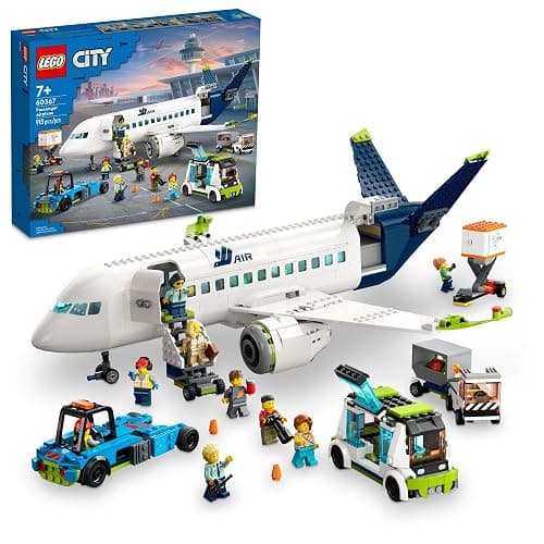LEGO City Passenger Airplane Toy - Building Set for Boys & Girls, Ages 7+ - Educational Gift for Kids - W/Buildable Vehicle Toys & 9 Minifigures - 60367 - Image 1