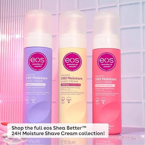 eos Shea Better Shave Cream- Vanilla Bliss, Shea Butter, Aloe Vera, Moisturizing, Shaving Cream for Women, eos Shave Cream, 7 fl oz, 2-Pack thumbnail 6