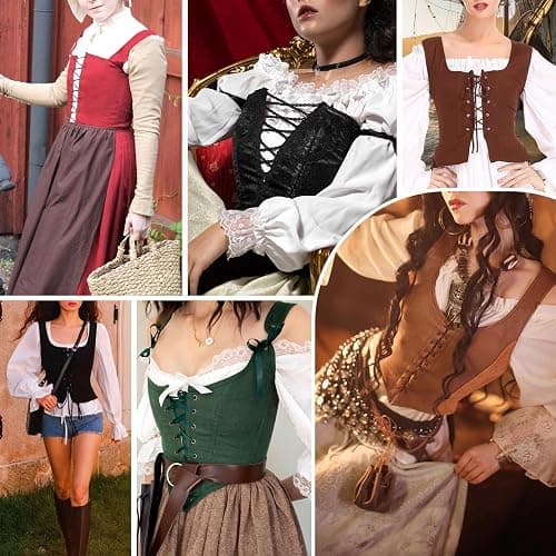 Century Star Corset Tops for Women Pirate Vest Renaissance Costume Medieval Viking Victorian Halloween Costumes Plus Size thumbnail 6
