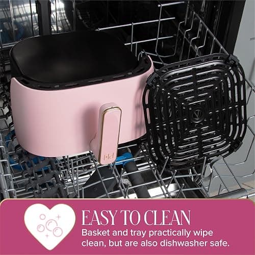 Paris Hilton Air Fryer, Large 6-Quart Capacity, Nonstick Made without PFAS, Touchscreen Display, 8-in-1 (Air Fry, Roast, Broil, Bake, Reheat, Keep Warm, Pizza, Dehydrate), Dishwasher Safe, Pink thumbnail 8
