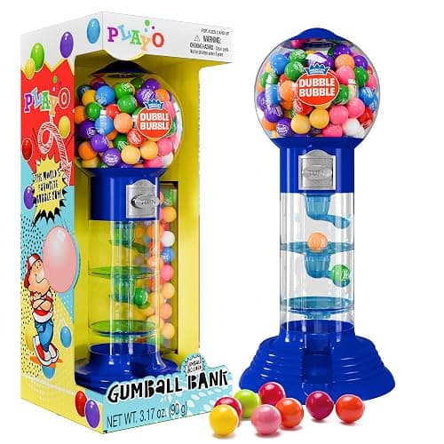 Playo 10.5" Gumball Machine for Kids, Spiral Style Candy Dispenser for Gifts, Parties or Events - Bubblegum Machine w/Gumb Balls Included - Image 1
