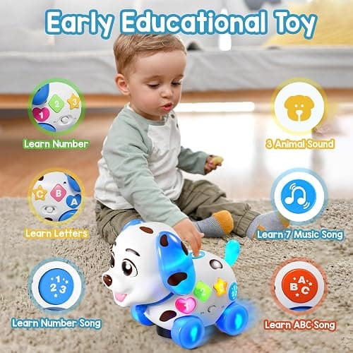 Musical Toy for 1 Year Old Boy Girl, Baby Toys 6-12-18 Months, Puppy Toddler Learning for 1 Year Old Boy Gifts, Bilingual Educational with Music Light, 1st Birthday Gift for Girl, Toddlers thumbnail 4