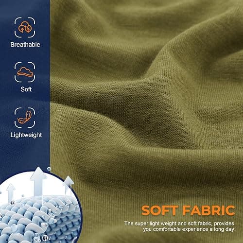 BAMBOO COOL Men's Underwear Breathable Boxer Briefs with Fly Moisture-Wicking Lightweight Underwear 7-Pack thumbnail 2